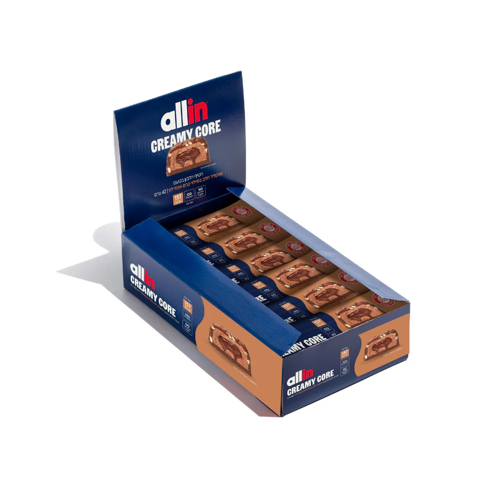 חטיפי חלבון אול אין ליבת קרם | Allin חטיפי חלבון אול אין ליבת קרם | Allin